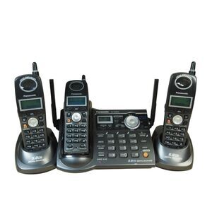 Panasonic KX-TG5673B 5.8 GHZ 3 Handset Cordless Phone System + Answering Machine